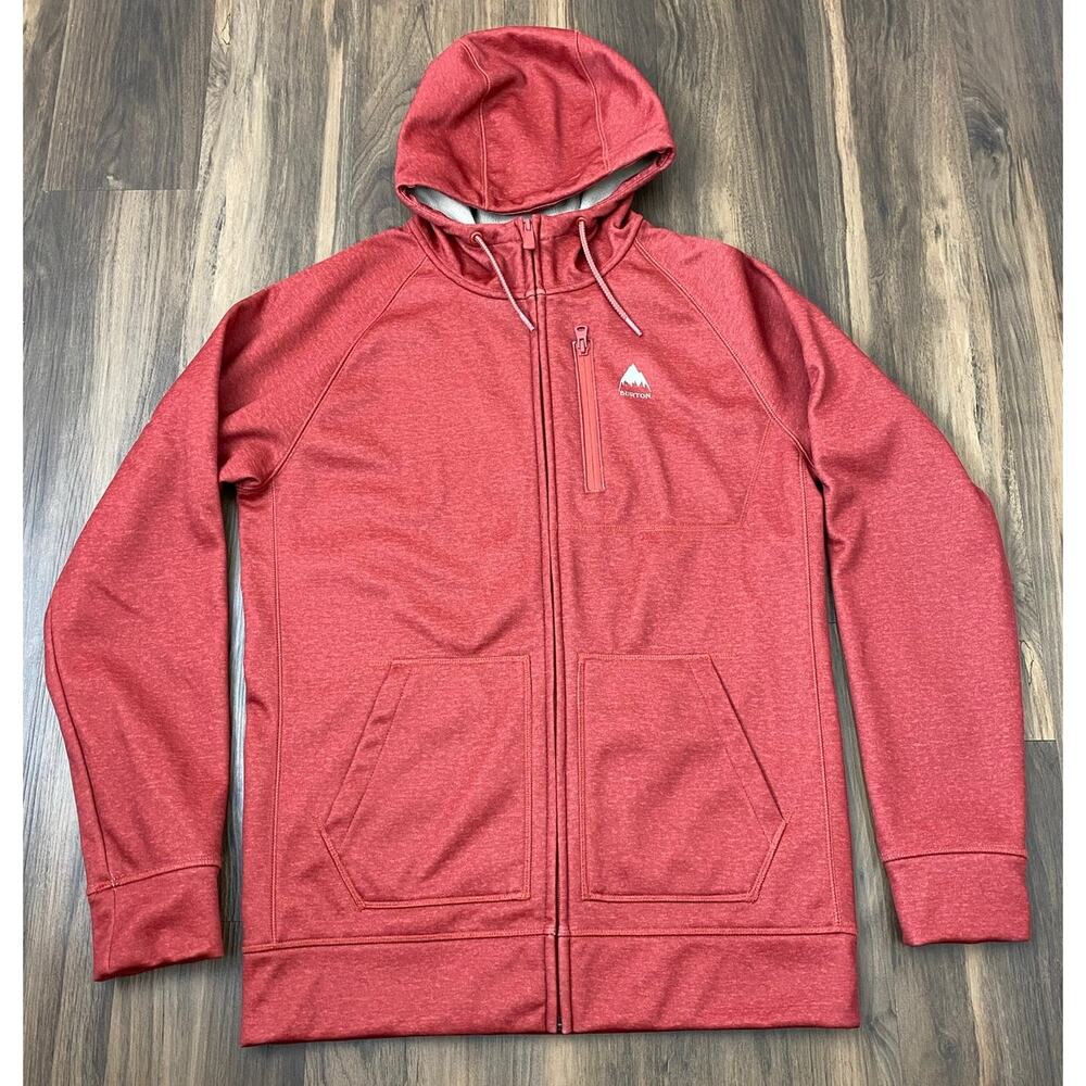 Men Burton Crown Bonded water resistant full zip-up fleece line hooded jacket, S